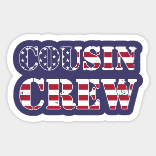 4th of July Cousin Crew Sticker